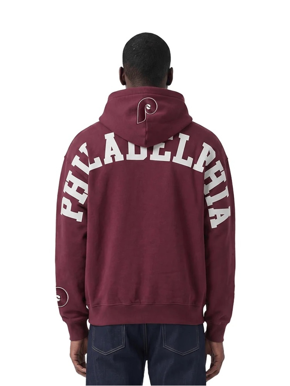 Pro Standard Philadelphia Phillies Wingspan Drop Shoulder Maroon Hoodie sz L NWT